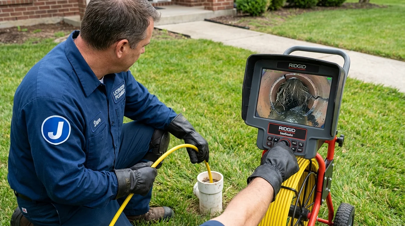 Sewer camera inspection being performed by Johns Plumbing LLC in Little Neck